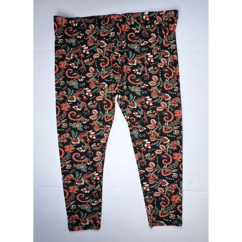 NorthStyle Paisley Floral Pants Women 3X Pull On Slim Leg Boho Stretch Ankle